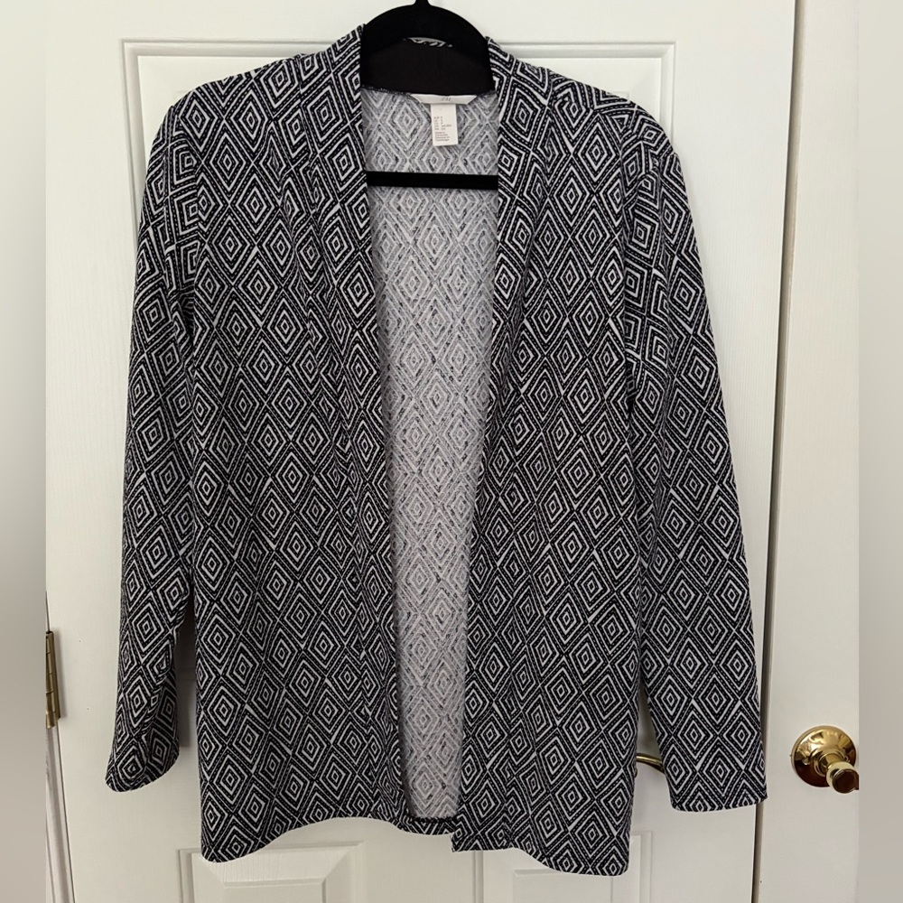 H&M Geometric Print Kimono Style Cardigan Jacket